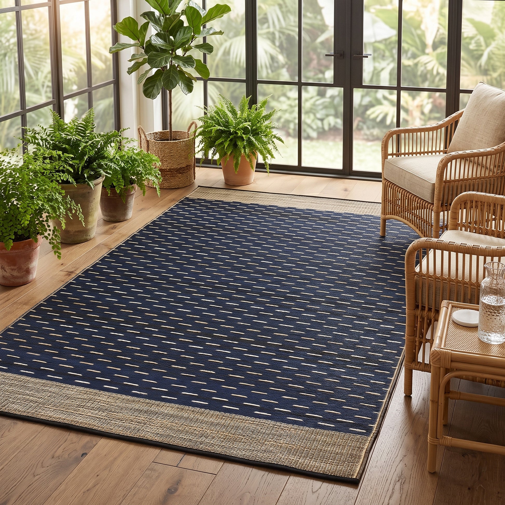 Hilo Navy Outdoor Rug
