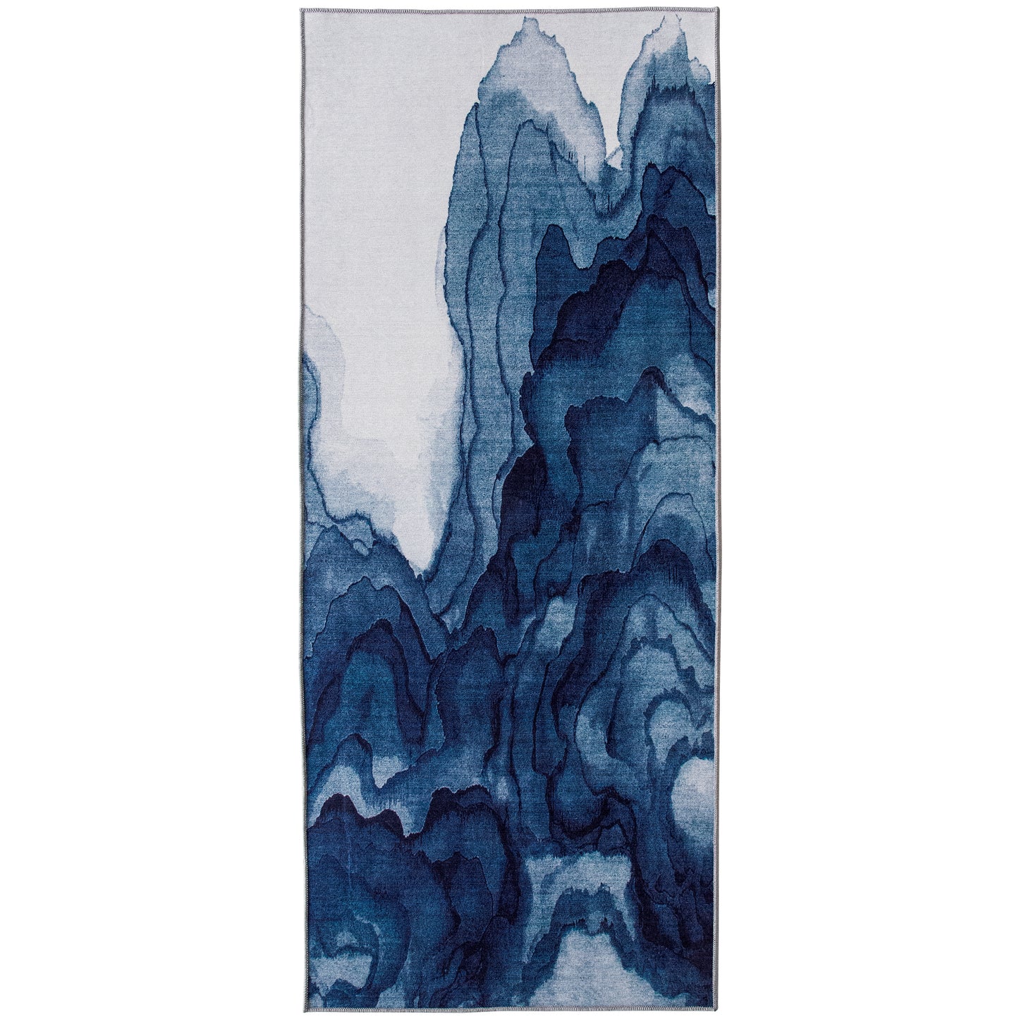 Ian Abstract - Blue - AB-CON-BL - ReaLife Machine Washable Rug