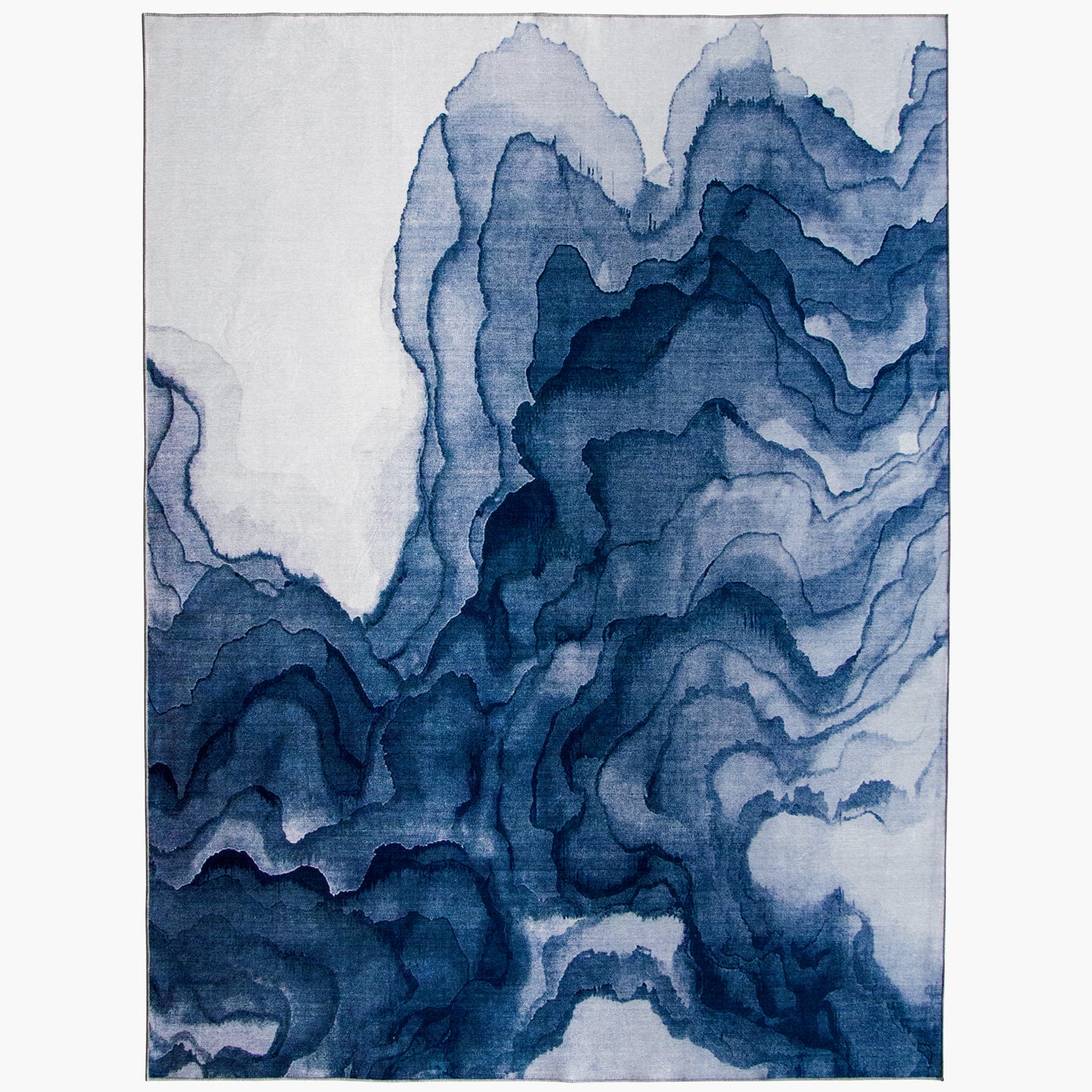 Ian Abstract - Blue - AB-CON-BL - ReaLife Machine Washable Rug