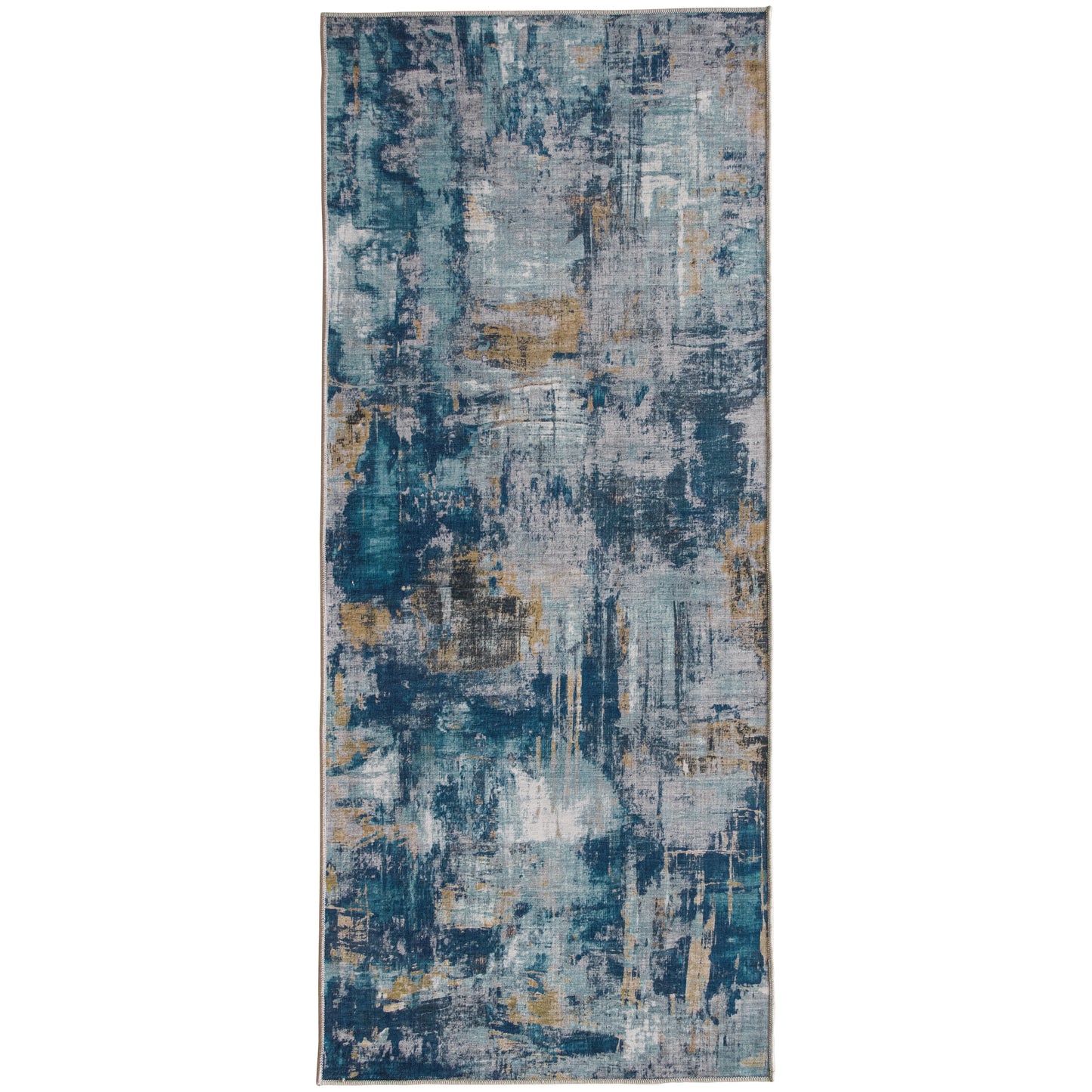 Asa Abstract - Blue - AB-MD-BL - ReaLife Machine Washable Rug