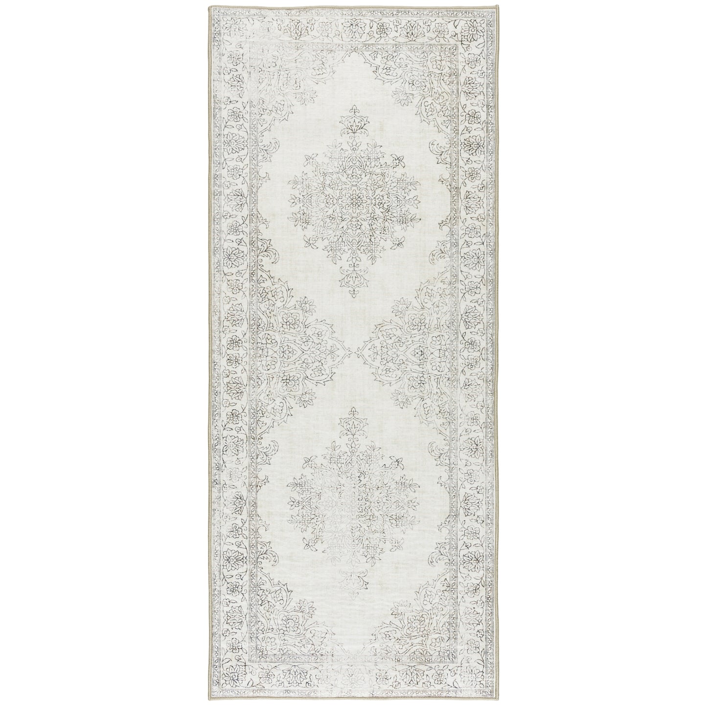 Paige Distressed - Ivory - DIS-BH-MED-IV - ReaLife Machine Washable Rug