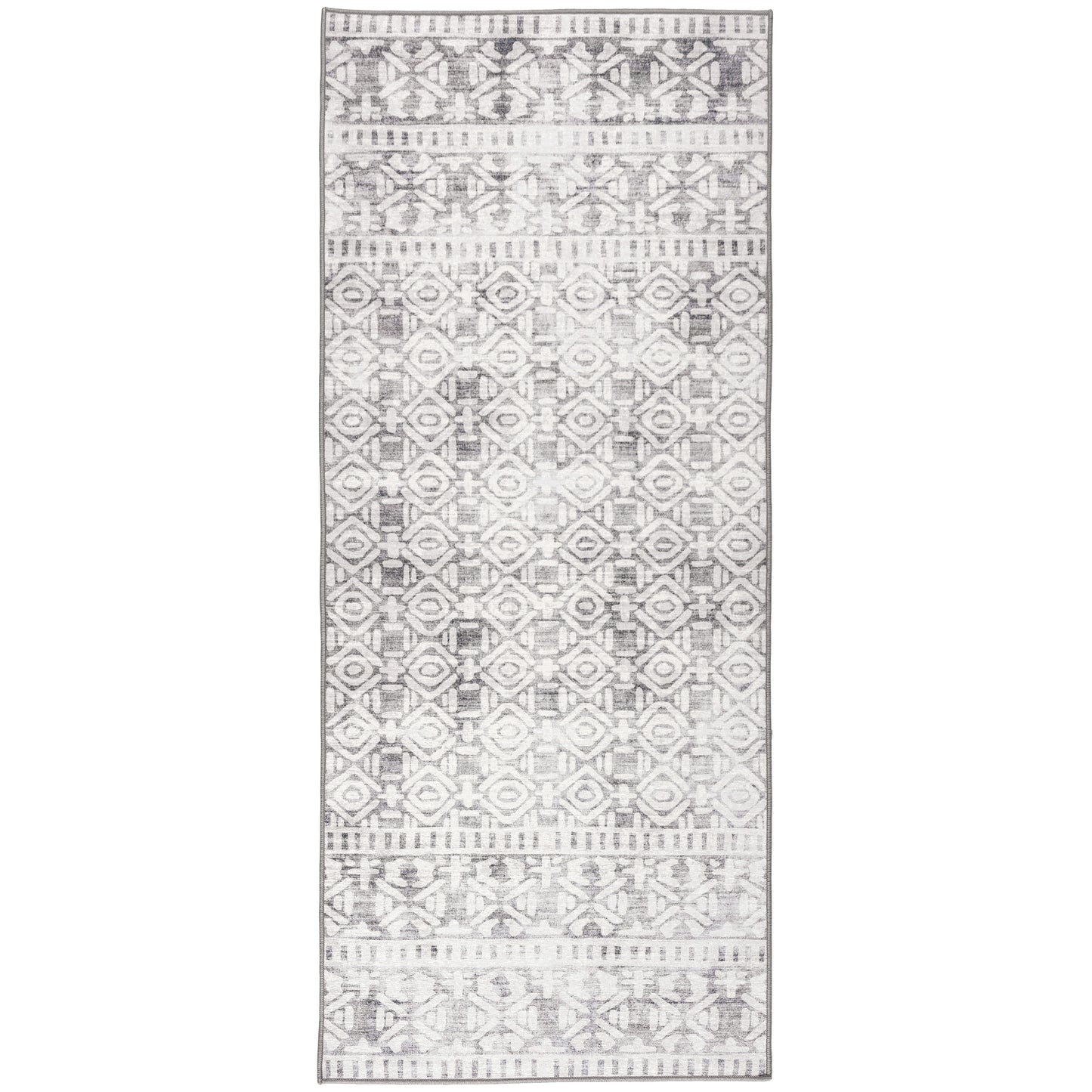 Luna Distressed - Light Gray Ivory - LUN-GR - ReaLife Machine Washable Rug