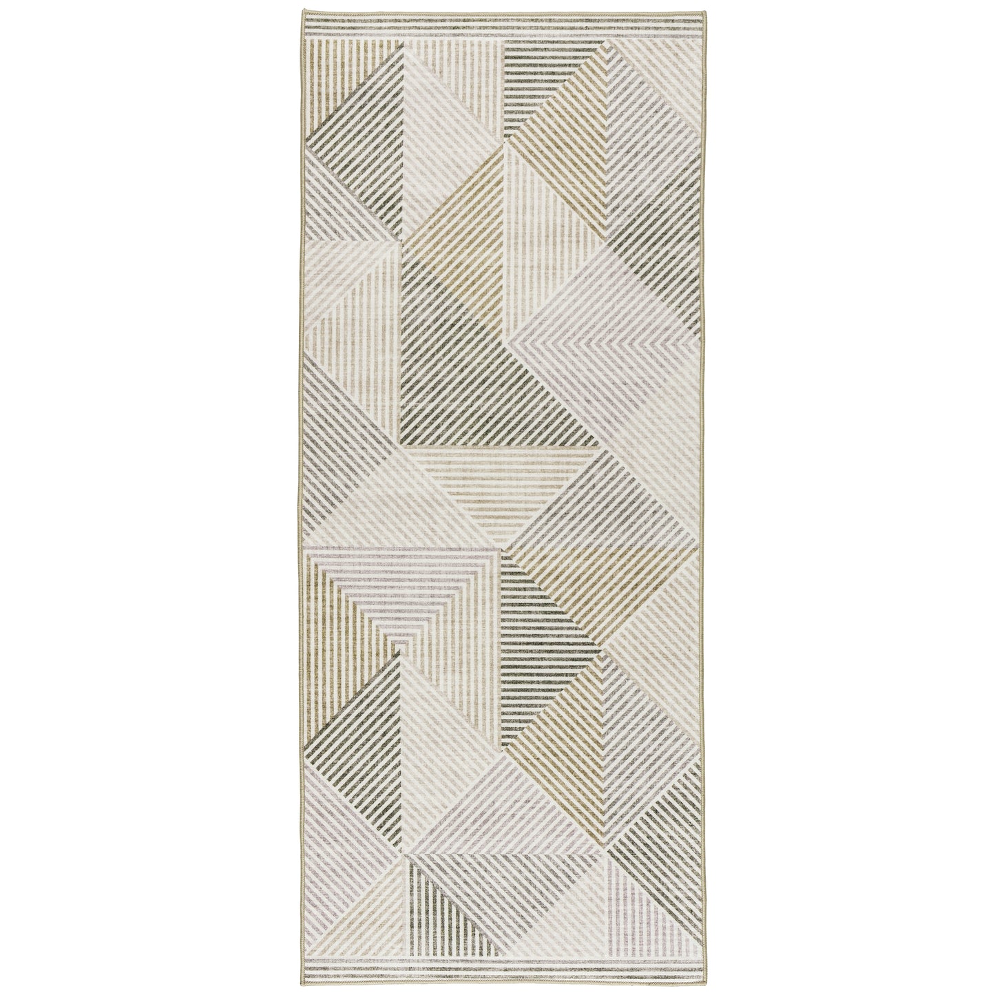 Miles Modern - Beige Ivory - MOD-GEO-BG - ReaLife Machine Washable Rug