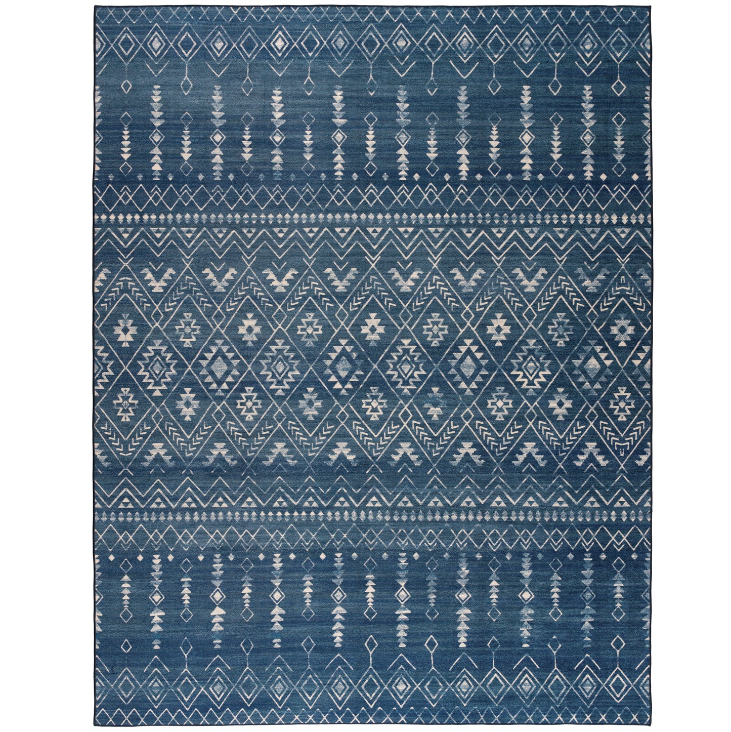 Beau Moroccan - Blue - MORC-BL - ReaLife Machine Washable Rug