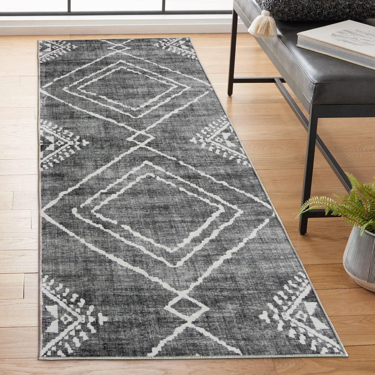 Gray Area Rug, product view angle 3