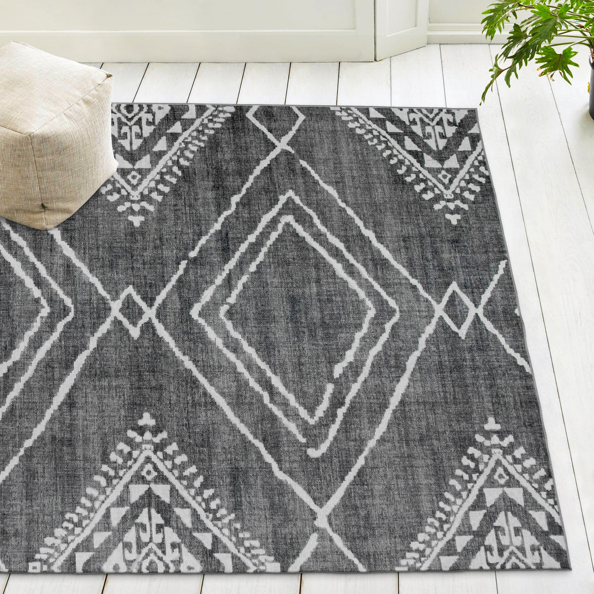 Gray Area Rug, product view angle 13