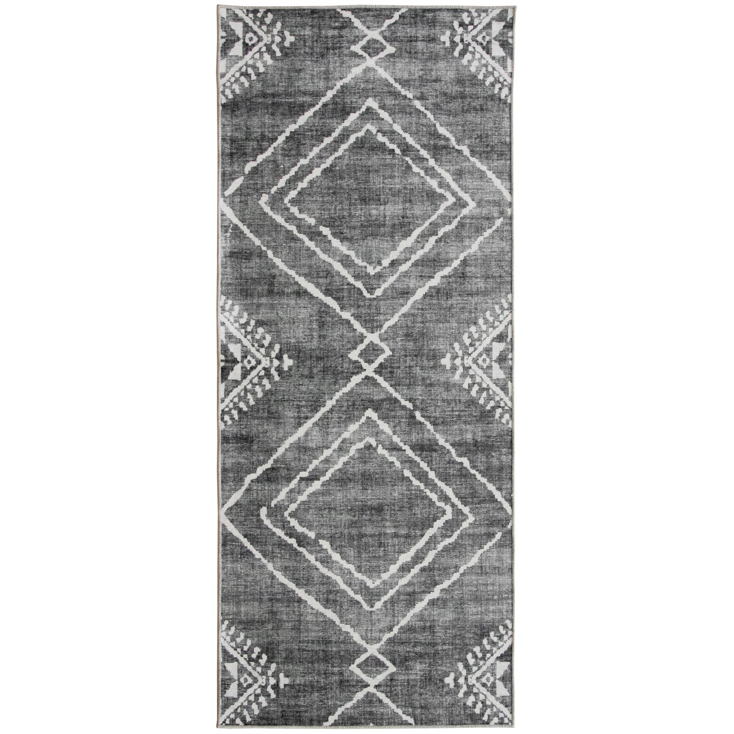 Jax Moroccan - Gray - MO-DIA-GR - ReaLife Machine Washable Rug