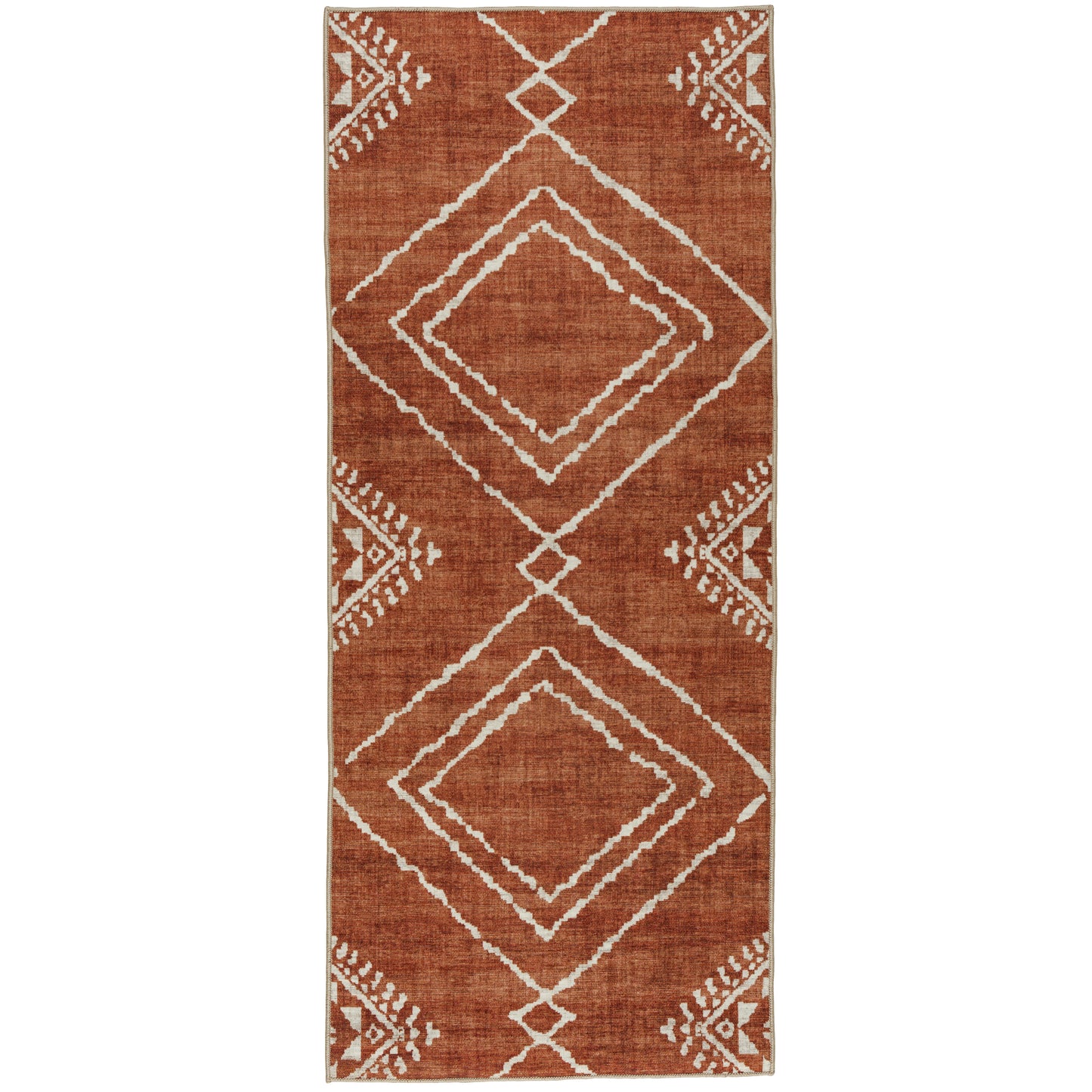 Jax Moroccan - Orange - MO-DIA-OG - ReaLife Machine Washable Rug