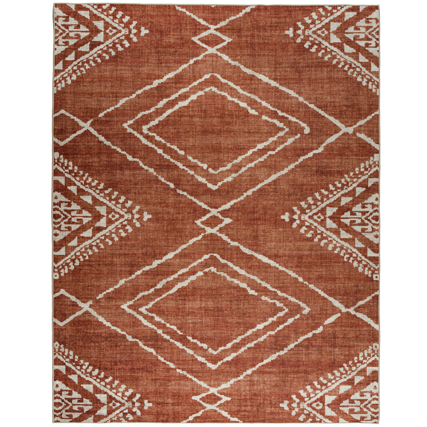 Jax Moroccan - Orange - MO-DIA-OG - ReaLife Machine Washable Rug