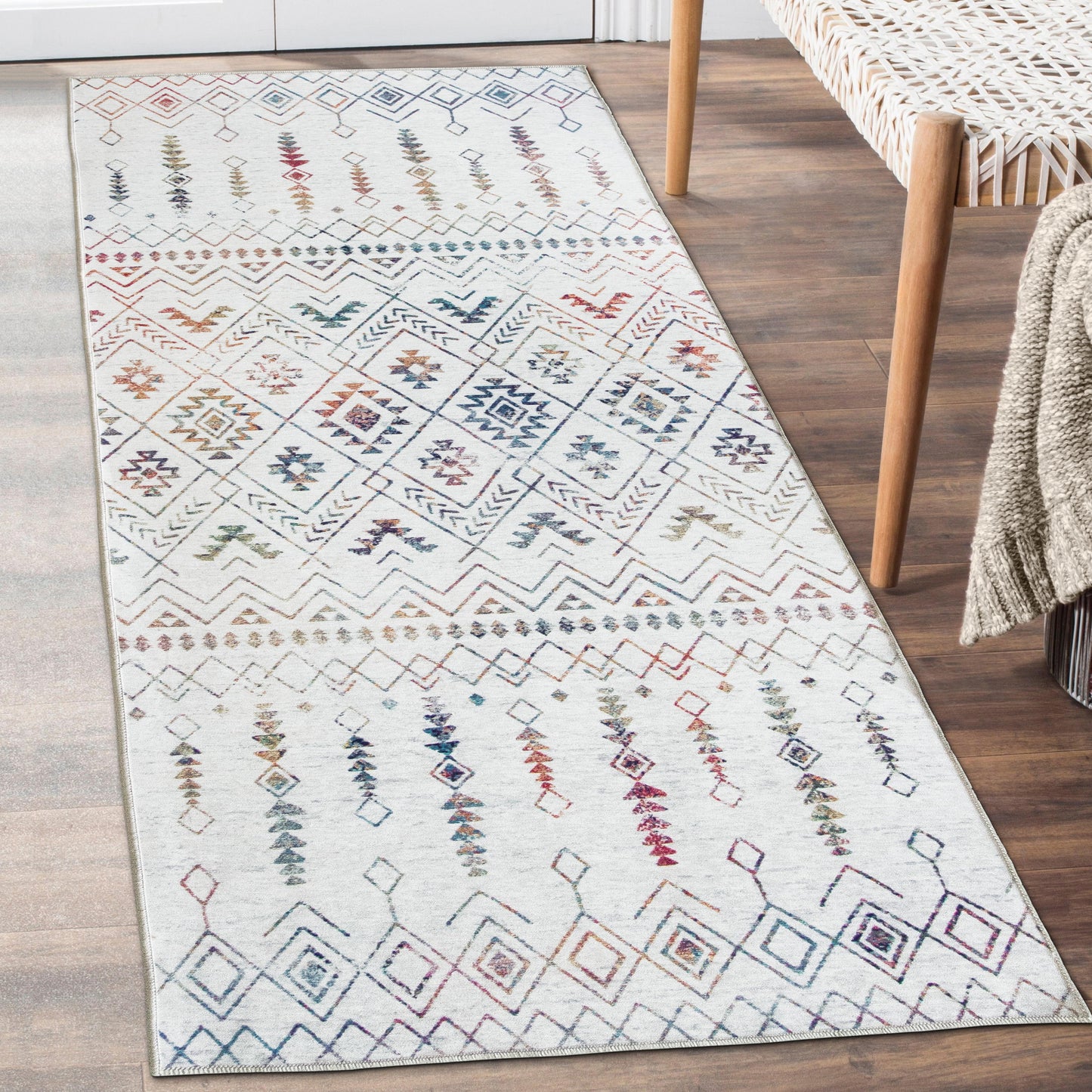 Beau Moroccan - Ivory Multi - MORC-IM - ReaLife Machine Washable Rug