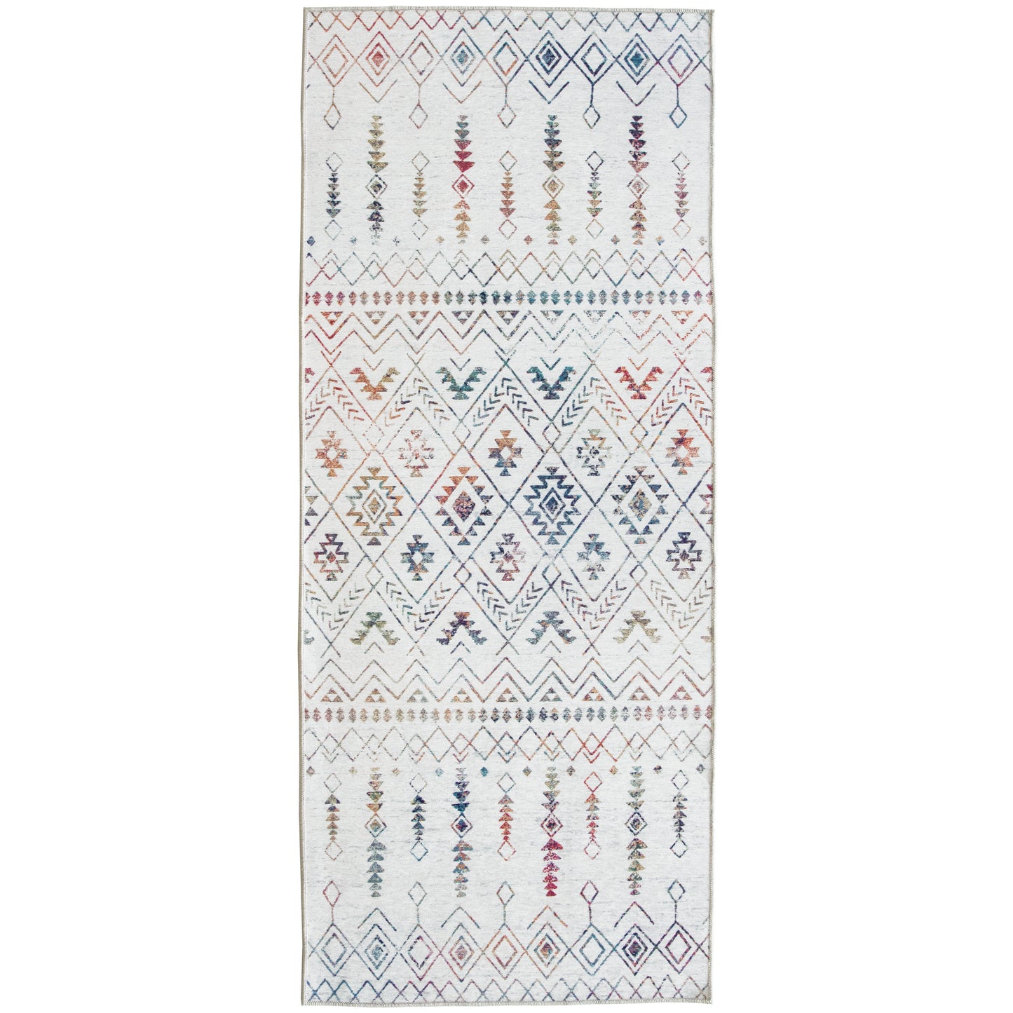 Beau Moroccan - Ivory Multi - MORC-IM - ReaLife Machine Washable Rug