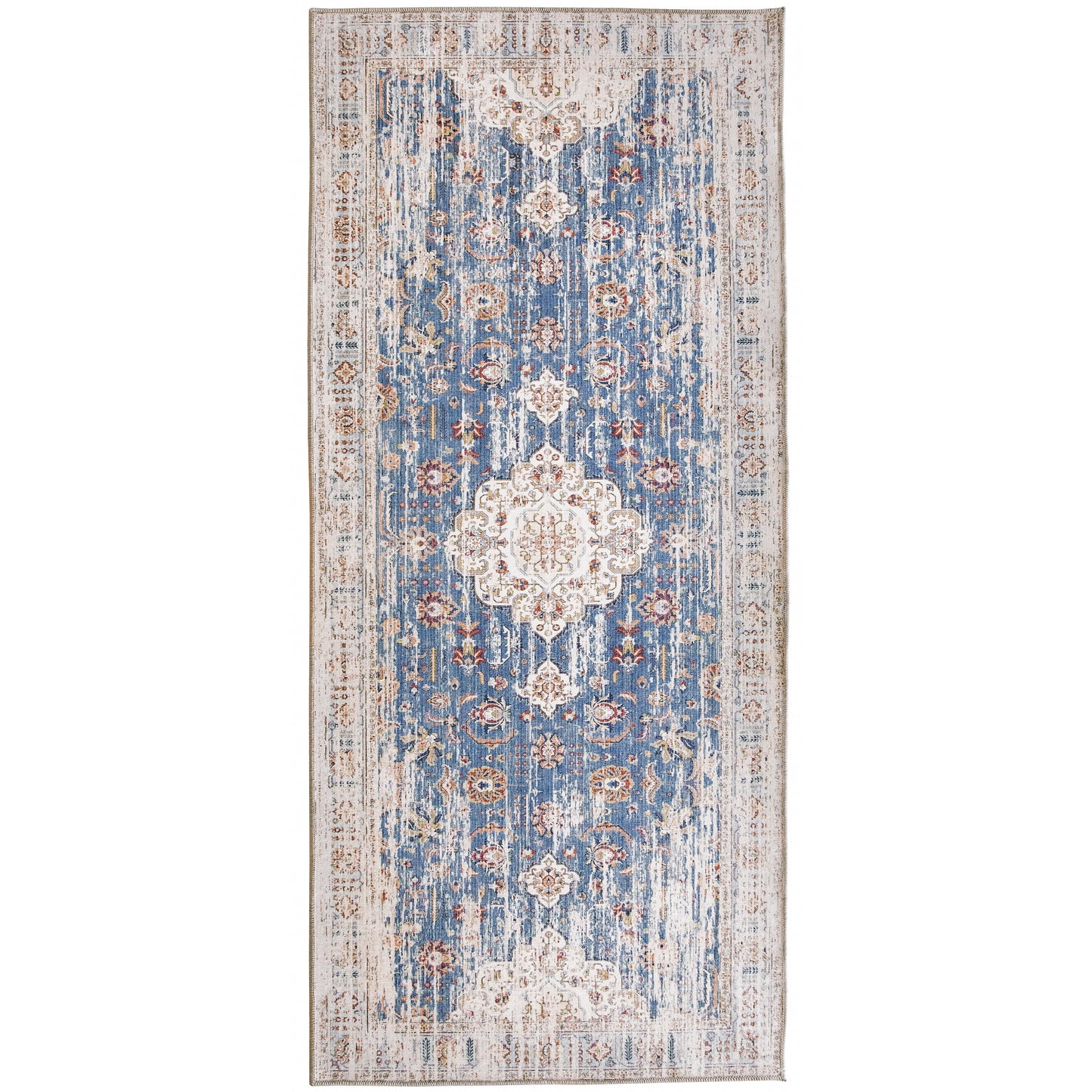 ReaLife Machine Washable Rug - Persian Distressed - Light Blue