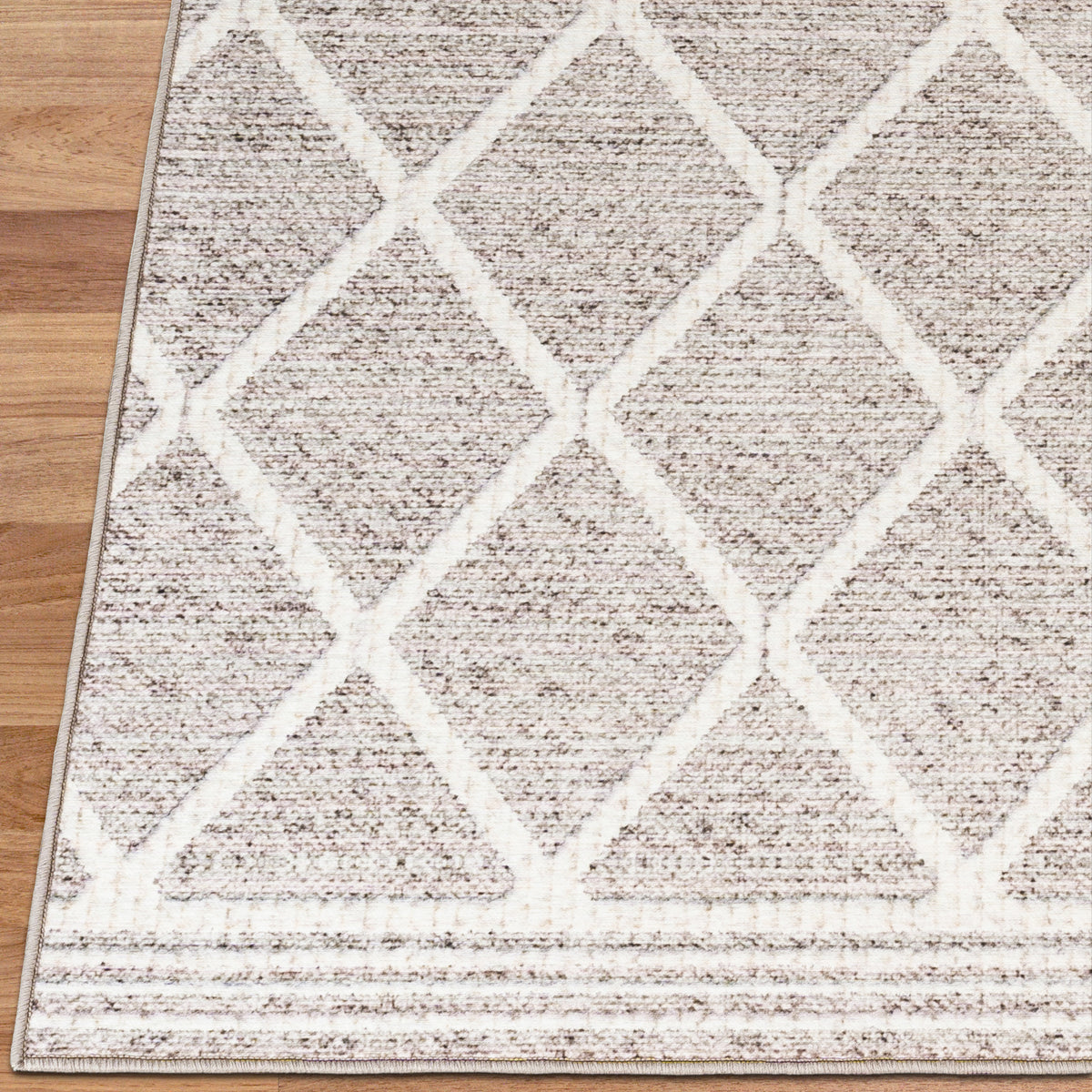Light Beige Ivory Area Rug, product view angle 5