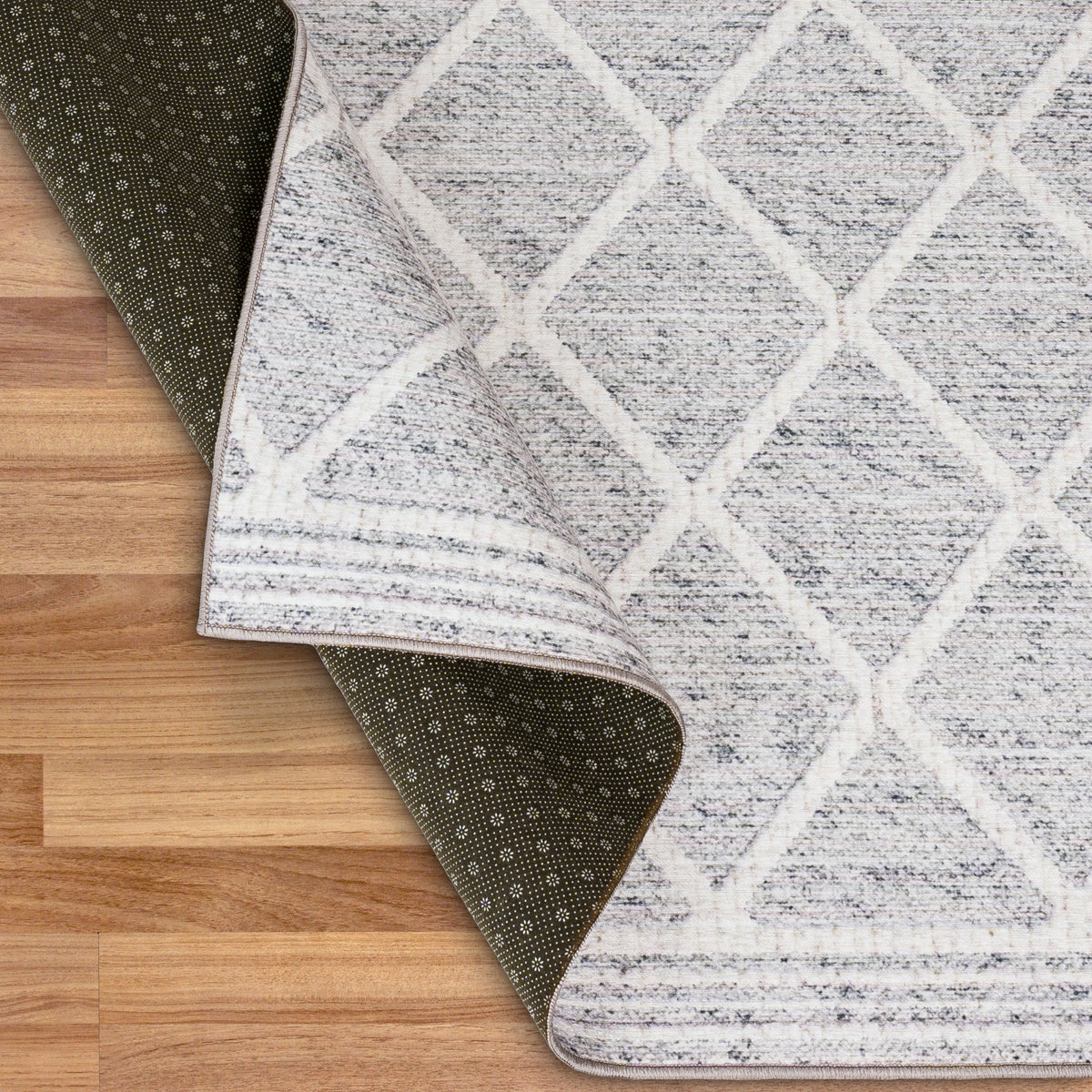 Light Gray Ivory Area Rug, product view angle 15