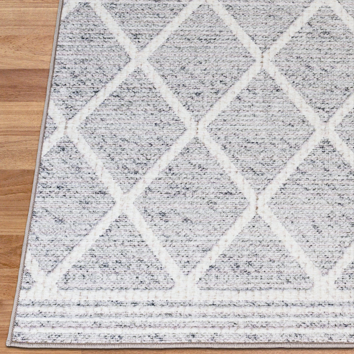 Light Gray Ivory Area Rug, product view angle 13
