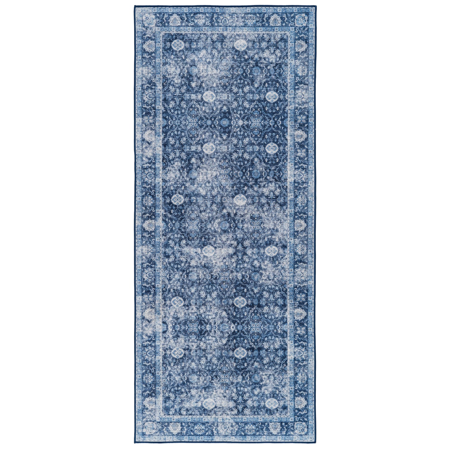 Noor Vintage  - Blue - VIN-DIS-TREL-BL - ReaLife Machine Washable Rug