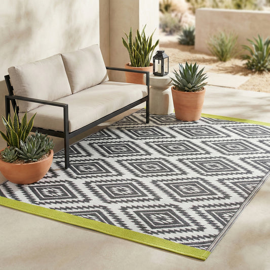 Valencia - Gray Outdoor Rug for Patio FINAL SALE