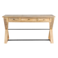 Vita Farmhouse Mango Wood Desk For Home Office - Natural 56"