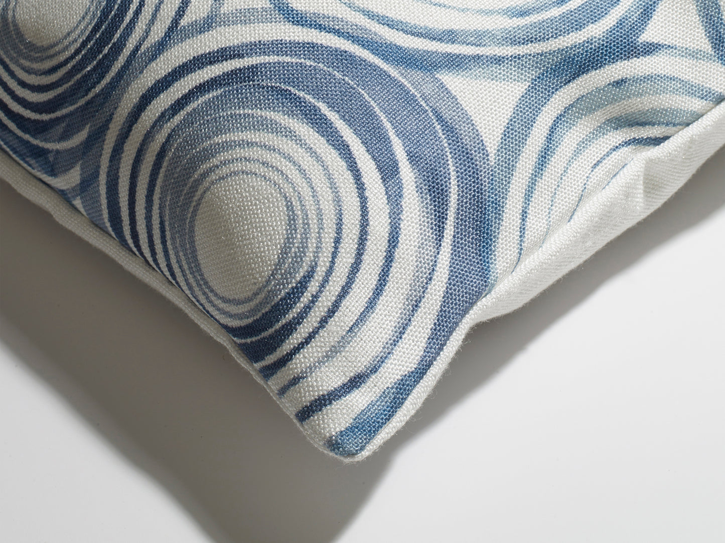 Watercolor Swirls Indoor Outdoor Decorative Pillow - Blue Grey (20" x 20")