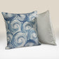 Watercolor Swirls Indoor Outdoor Decorative Pillow - Blue Grey (20" x 20")