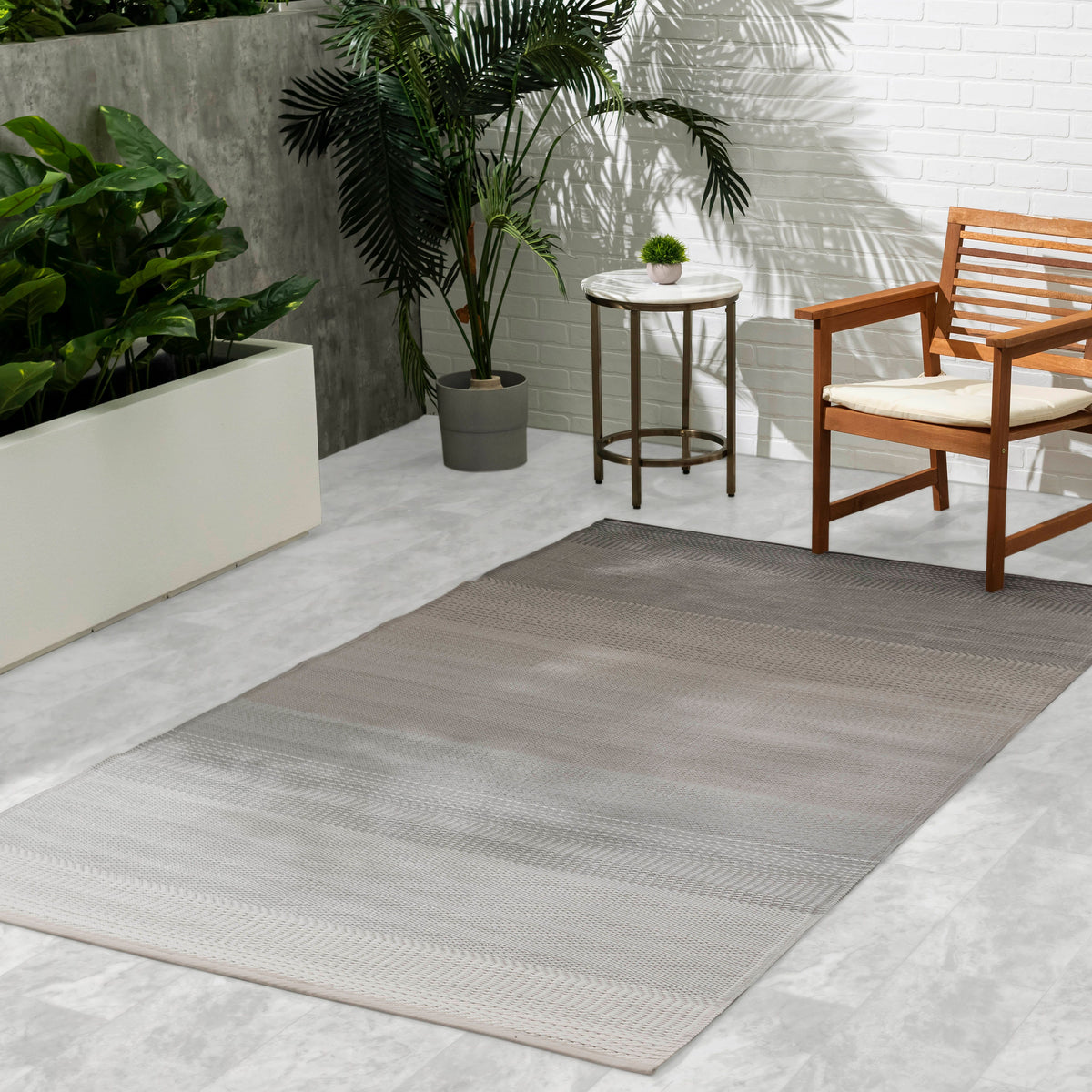 Ash Outdoor Rug, flat product shot of full pattern