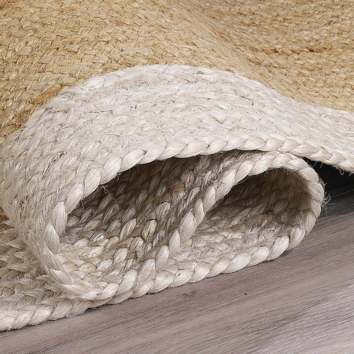 Ivory Indoor Rug, folded corner detail
