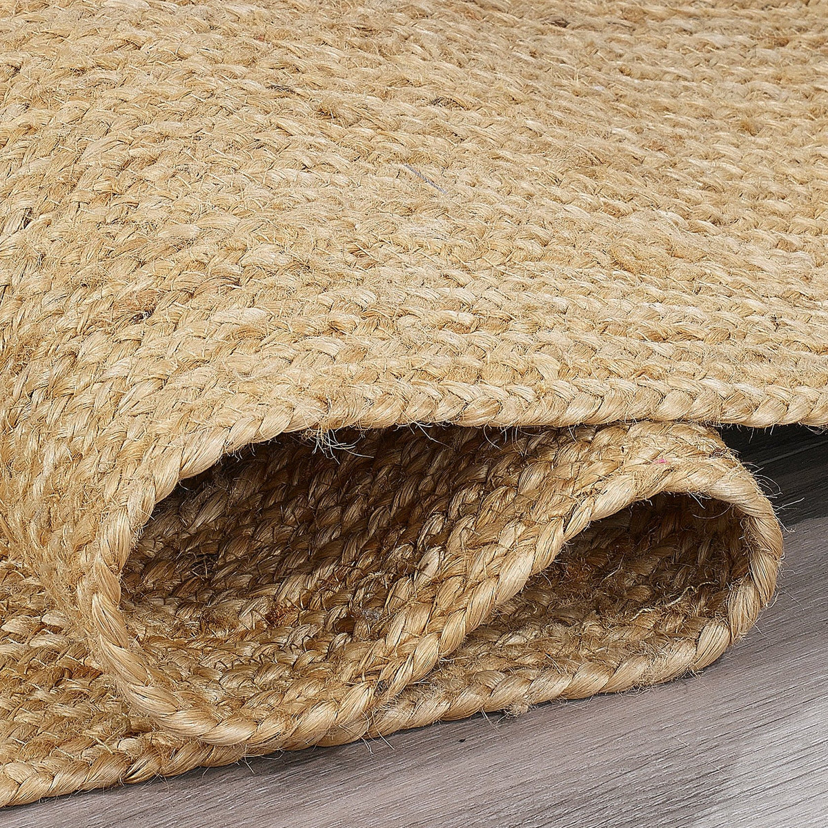 Natural Indoor Rug, folded corner detail
