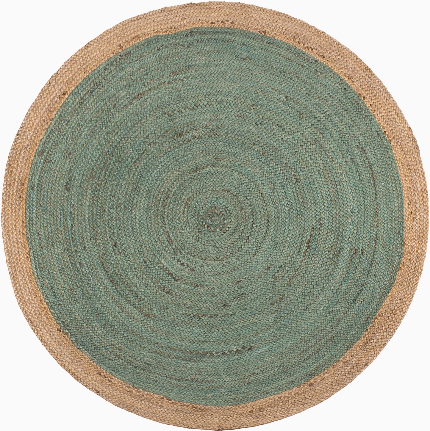 Yellowstone Braided Jute Rug (5' Round) - Teal