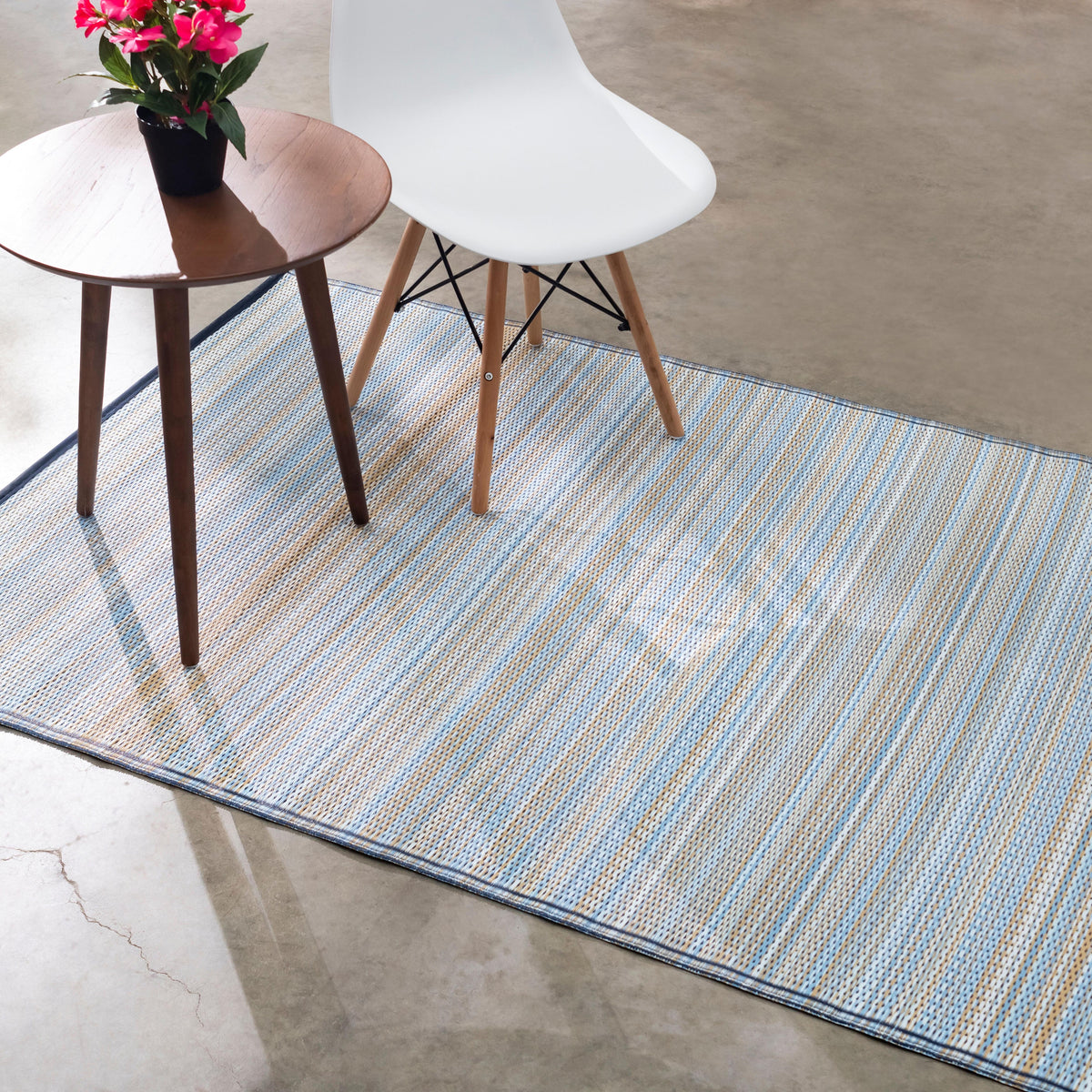 Turquoise Outdoor Rug, product view angle 46
