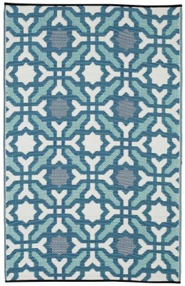 Seville - Multicolor Blue Farmhouse Outdoor Rug for Patio