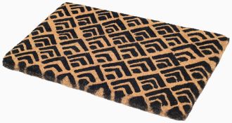 Block Print Doormat (18" x 30" Thick) Handwoven, Durable FINAL SALE