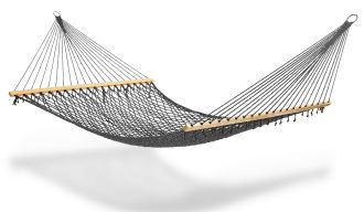 Miami - Charcoal Rope Indoor/Outdoor Hammock (55" x 82") - PET