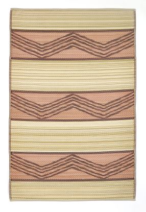 Lagos - Sand & Coral Boho Outdoor Rug for Patio