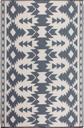 Miramar - Gray  Southwestern Outdoor Rug for Patio