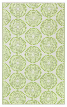 Rio - Green Floral Medallion Outdoor Rug for Patio