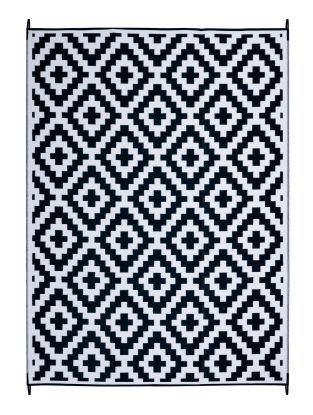 Aztec - Black & White Foldable Rug