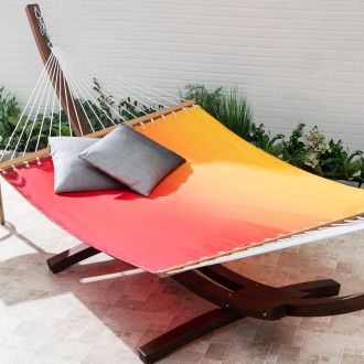 Big Sur - Sunset Ombre Recycled Polyester Hammock for Patio - (55" x 82")