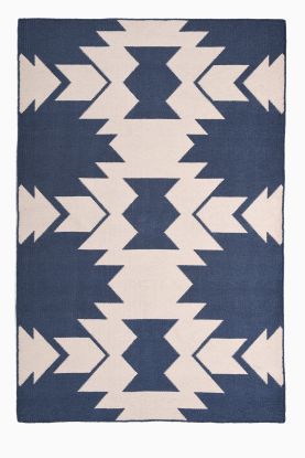 Phoenix - Navy & Blush Aztec Indoor/Outdoor Area Rug