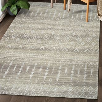 Beau Moroccan - Beige - MORC-BG - ReaLife Machine Washable Rug