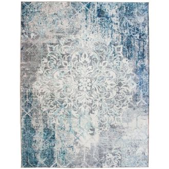 Blair Vintage  - Grey - VN-DST-FL-G - ReaLife Machine Washable Rug